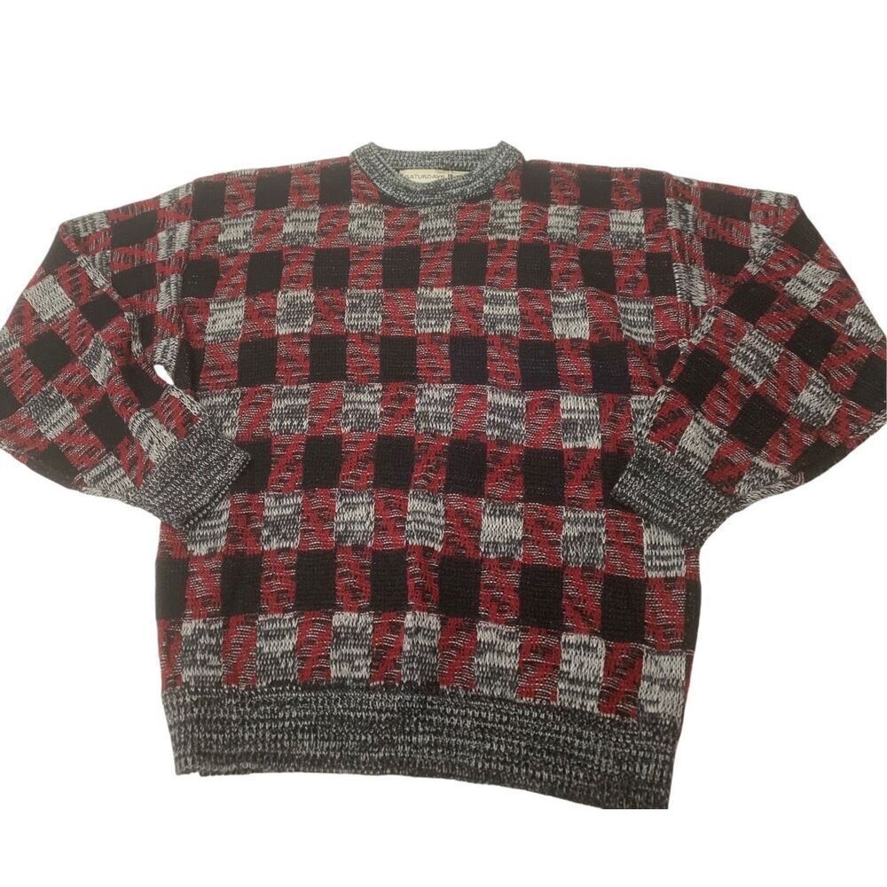 Vintage Knit Patterned Sweater